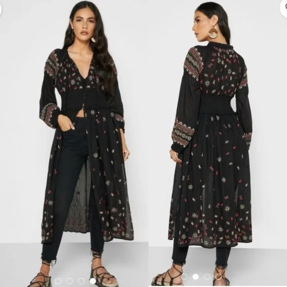 Free People Mykonos Embroidered kimono - Picture 2 of 9